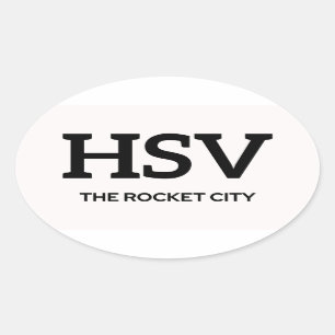 Huntsville IATA-Sticker 1 Ovaler Aufkleber