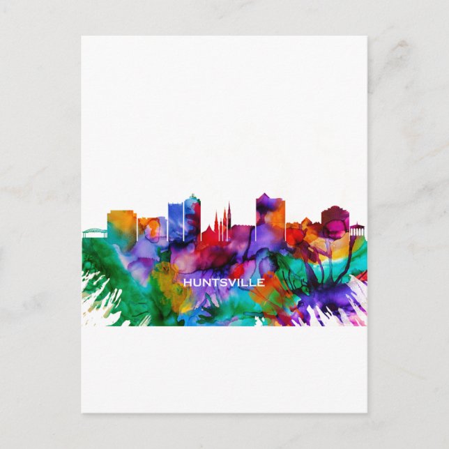 Huntsville Skyline Einladungspostkarte (Vorderseite)