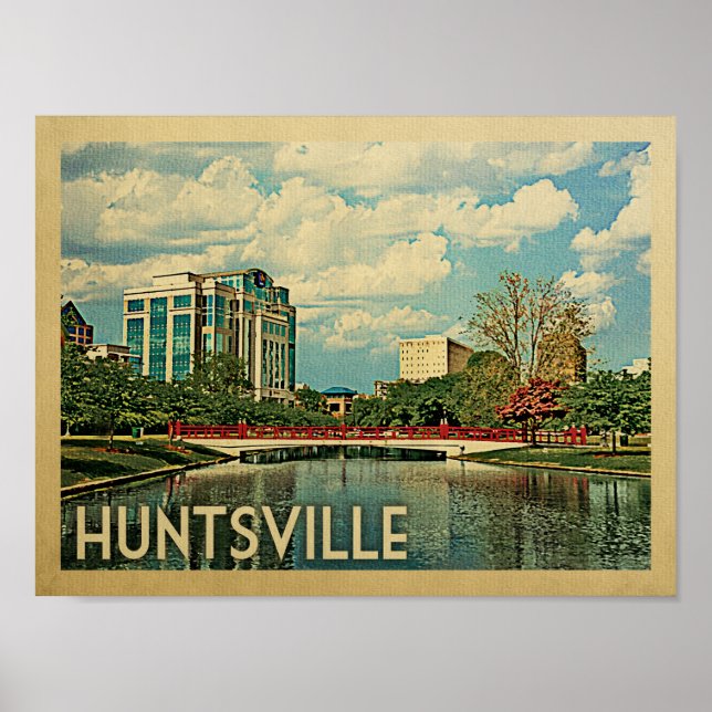 Huntsville Vintage Travel Poster (Vorne)