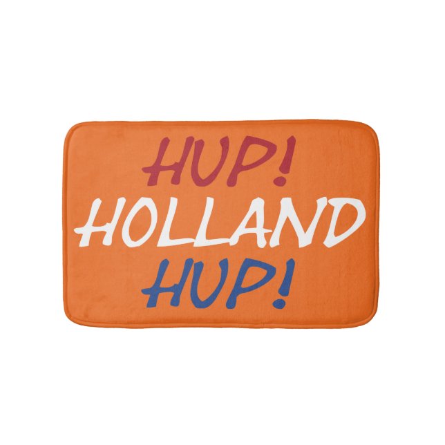 Hup Holland Hup überlagerte sich auf NLD Flag auf  Badematte (Vorderseite)