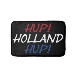 Hup Holland Hup überlagerte sich bei der NLD-Flagg Badematte