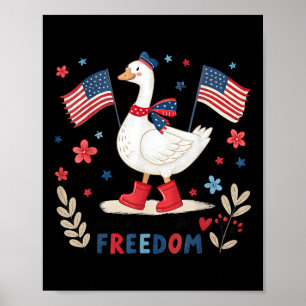 Hupen Sie, wenn Sie die Freiheit lieben USA-Flagge Poster