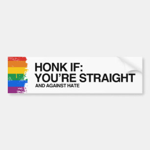 HUPEN SIE, WENN SIE HETEROSEXUELL SIND UND GEGEN H AUTOAUFKLEBER
