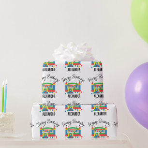 Hüpfburg Springburg Ball Kinder Name Geschenkpapier