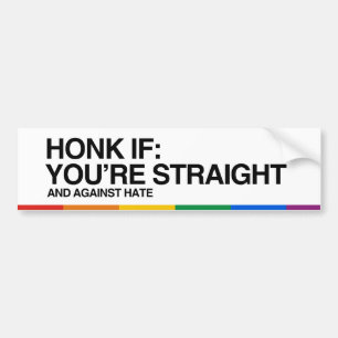 HUPFEN SIE, WENN SIE HETEROSEXUELL UND GEGEN HASS AUTOAUFKLEBER