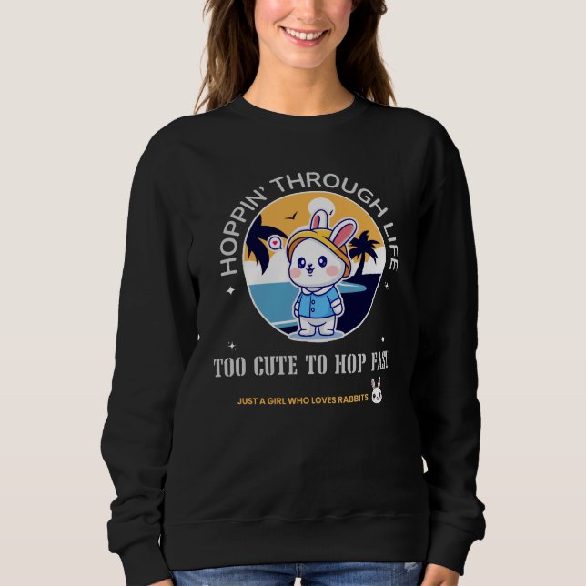 Hüpfend durchs Leben Sweatshirt (Vorderseite)