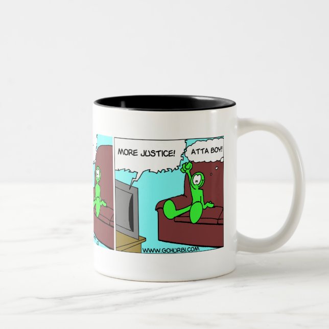 HURBI - Mehr Gerechtigkeits-Tasse Zweifarbige Tasse (Rechts)