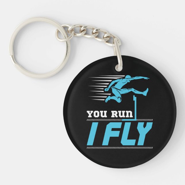 Hürden, die Sie ausführen, wenn ich Fly Hurdler Tr Schlüsselanhänger (Vorderseite)