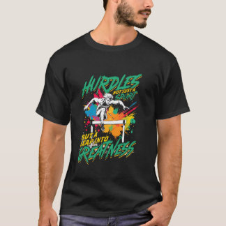 Hürden Hürdenlaufen Sprung in die Größe T-Shirt