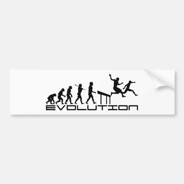 Hürden-Hürdenspringer-Sport-Evolutions-Kunst Autoaufkleber (Vorne)