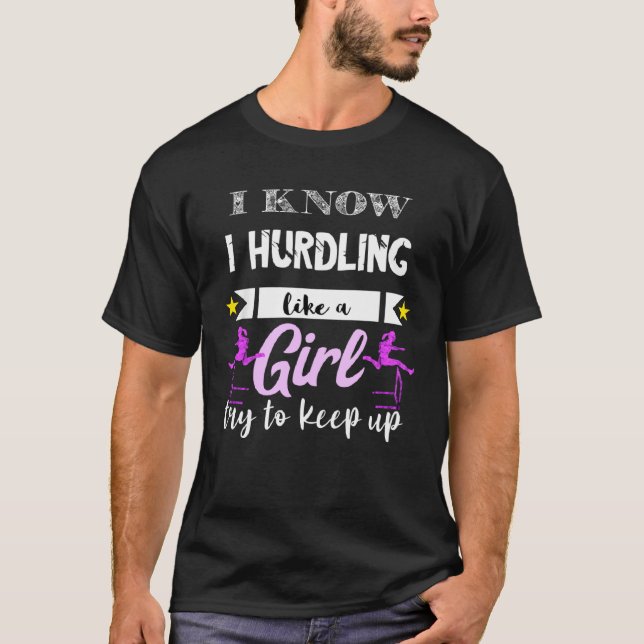 Hurdle athletics hurdles running hurdles athletes T-Shirt (Vorderseite)
