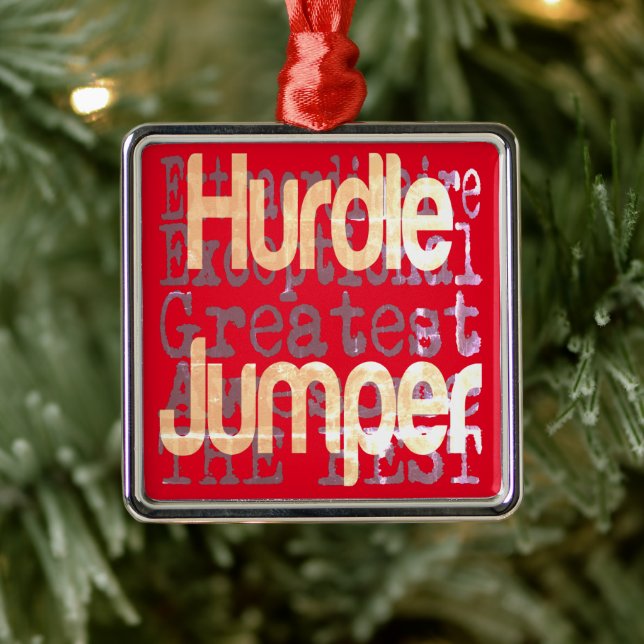 Hurdle Jumper Extraordinaire Ornament Aus Metall (Baum)