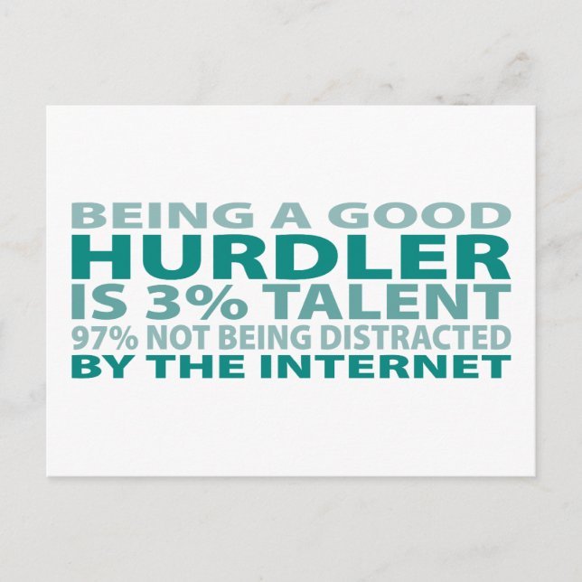 Hurdler 3% Talent Postkarte (Vorderseite)