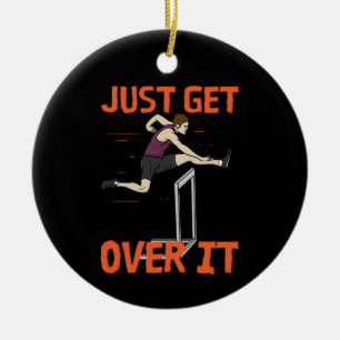 Hurdler Hurdling Sport Track & Field Geschenke Keramik Ornament