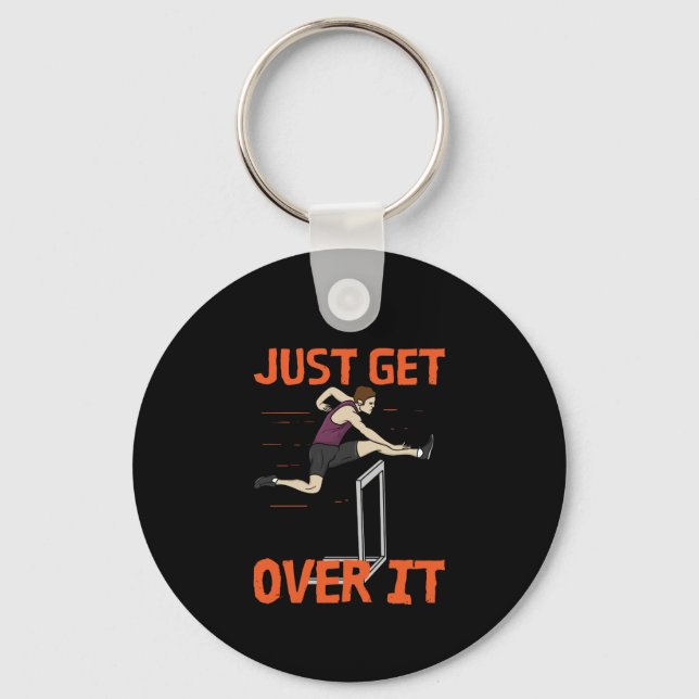 Hurdler Hurdling Sport Track & Field Geschenke Schlüsselanhänger (Vorderseite)