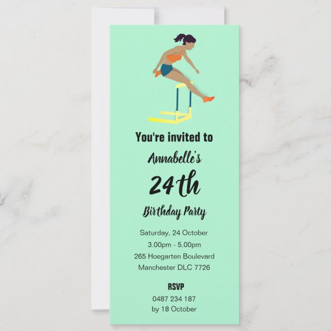 Hurdles Einladung (Vorderseite)