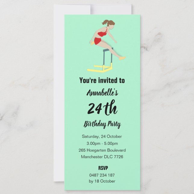 Hurdles Einladung (Vorderseite)