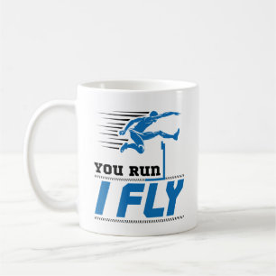 Hurdles Track und Feld, die Sie ausführen I Fly Kaffeetasse