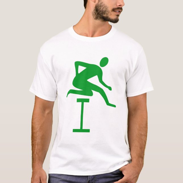 Hurdling - Grass Green T-Shirt (Vorderseite)