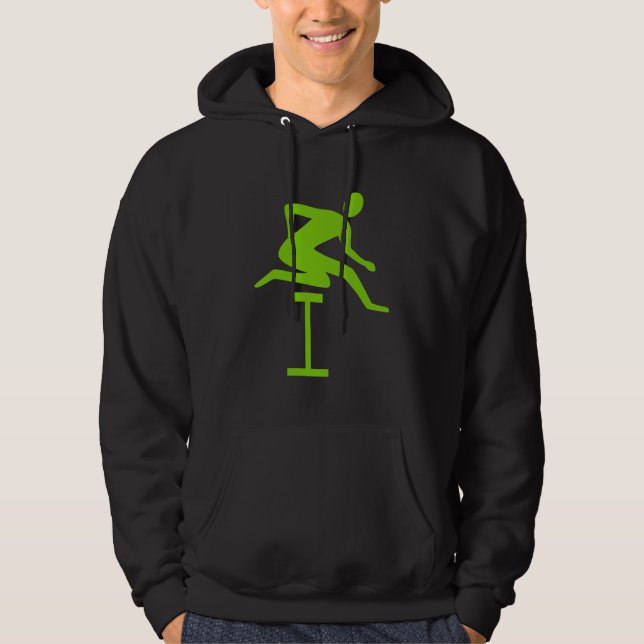 Hurdling - Martian Green Hoodie (Vorderseite)