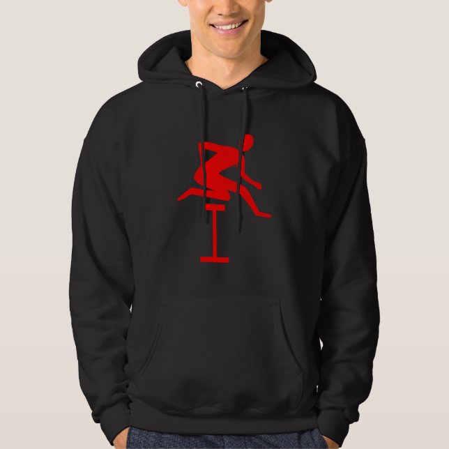 Hurdling - Rot Hoodie (Vorderseite)