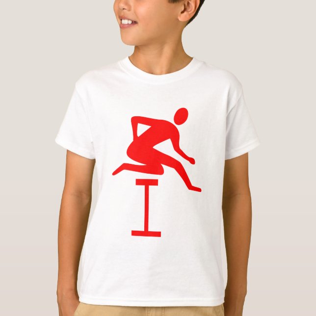 Hurdling - Rot T-Shirt (Vorderseite)