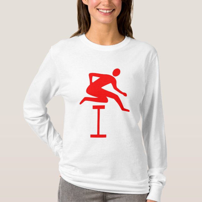Hurdling - Rot T-Shirt (Vorderseite)