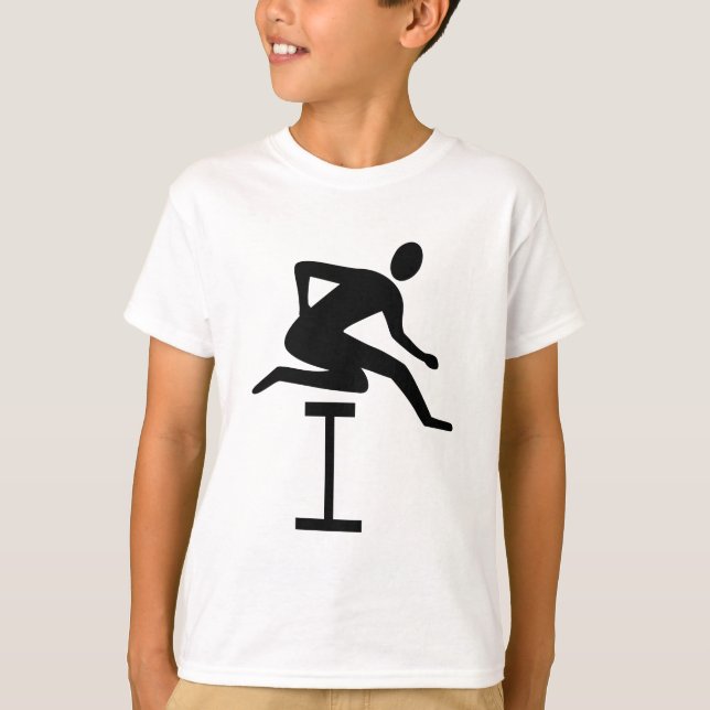 Hurdling - Schwarz T-Shirt (Vorderseite)