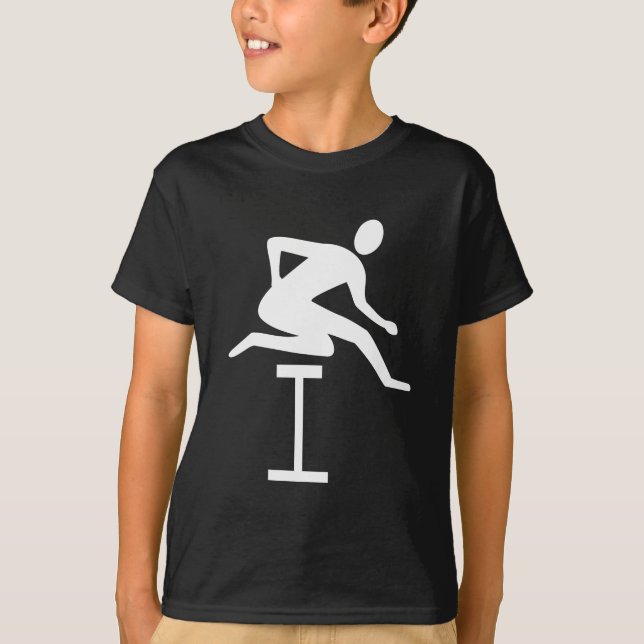 Hurdling - Weiß T-Shirt (Vorderseite)