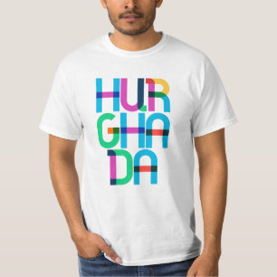 Hurghada Ägypten Pop Kunstbriefe T-Shirt
