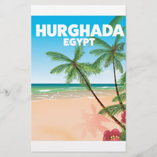 Hurghada Ägypten Reiseplakat Briefpapier