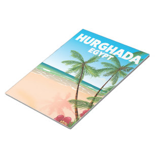 Hurghada Ägypten Reiseplakat Notizblock