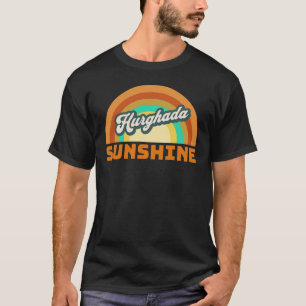 Hurghada Sunshine Retro Herren Schwarz T-Shirt