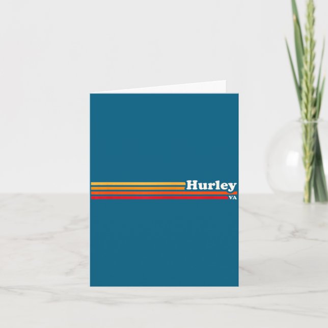 Hurley, Ky Vintage Sunset Retro  Karte (Vorderseite)