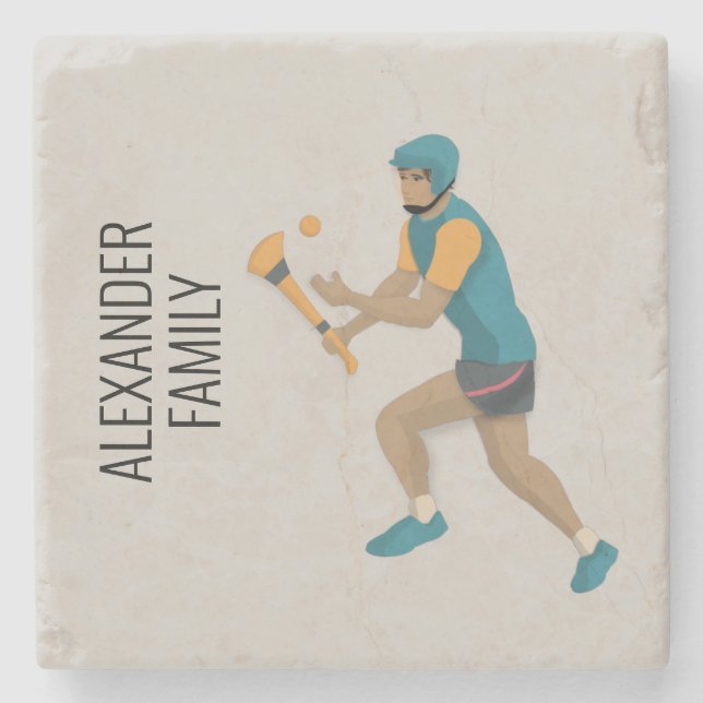Hurling Steinuntersetzer (Vorderseite)