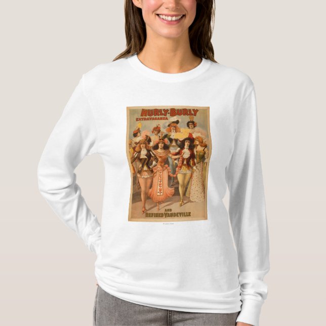Hurly-Kräftiges Extravaganz-Theater-Plakat T-Shirt (Vorderseite)