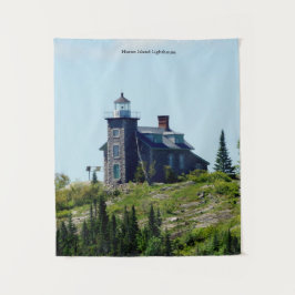 Huron Island Lighthouse-Tapete Wandteppich