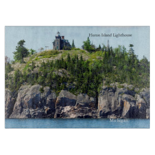 Huron Island Lighthouse Weitwinkel-Schneidebrett Schneidebrett