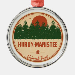 Huron Manistee National Forest Ornament Aus Metall