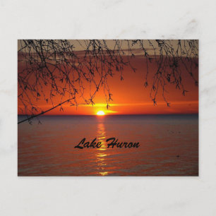 Huron Sunset Postcard Postkarte