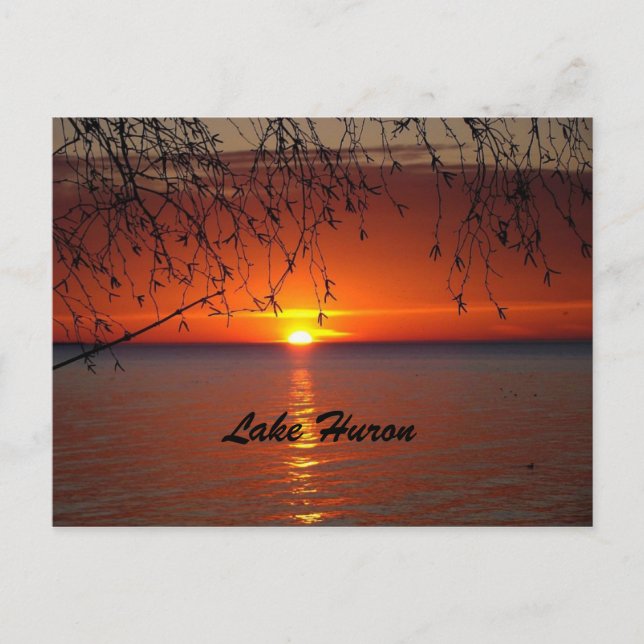 Huron Sunset Postcard Postkarte (Vorderseite)