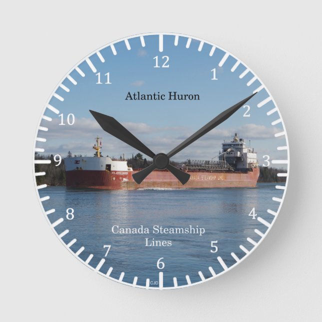 Huron-Uhr Runde Wanduhr (Vorderseite)