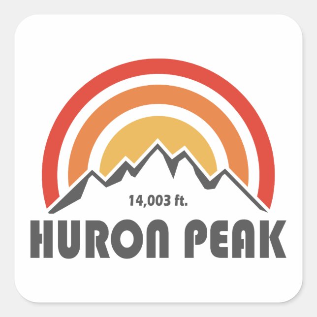 Hurone-Spitze Quadratischer Aufkleber (Vorderseite)