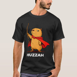 Hurra Capybara Bogenschütze lustiger Bogen Meme Ne T-Shirt