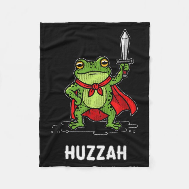 Hurra Frosch  Fleecedecke (Vorderseite)