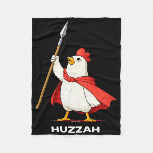 Hurra Hühnerwache Lustiger Speer Meme Novelty Humo Fleecedecke