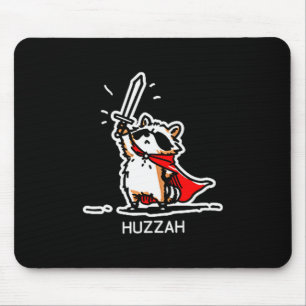 Hurra Waschbär Ritter Lustiges Schwert Meme Zitat  Mousepad