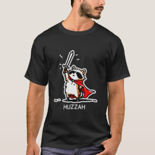 Hurra Waschbär Ritter Lustiges Schwert Meme Zitat T-Shirt