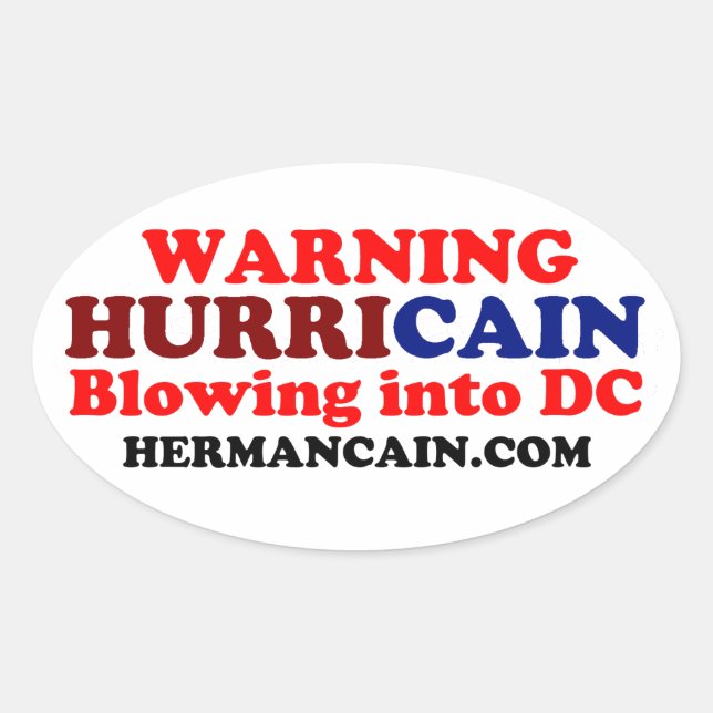 Hurricain Oval Ovaler Aufkleber (Vorderseite)