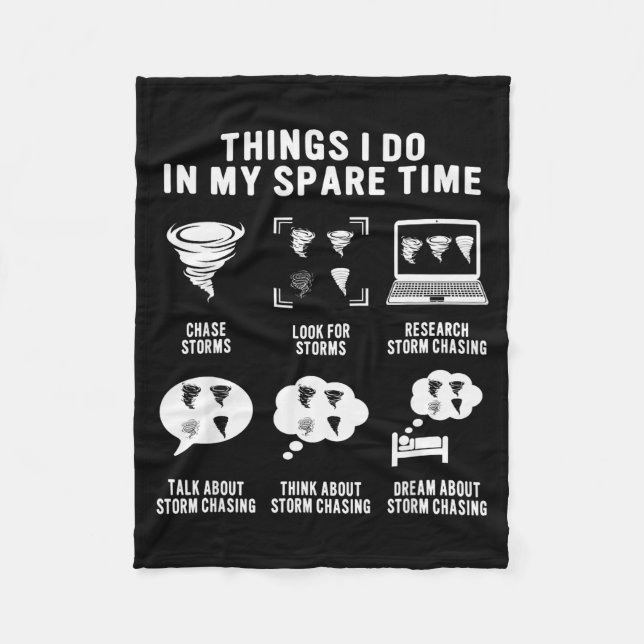 Hurricane Chasing Chaser Tornado Hunter Meteorolog Fleecedecke (Vorderseite)